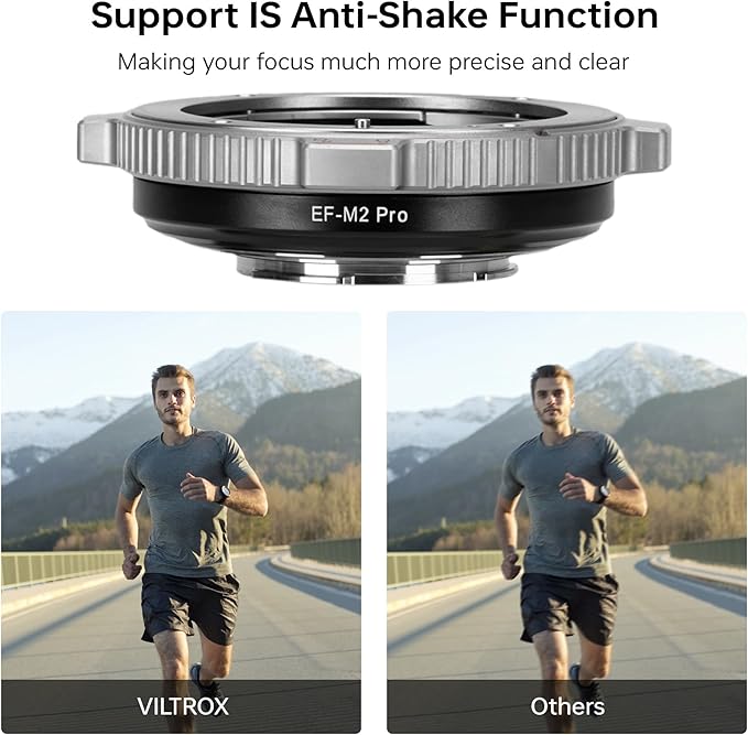 VILTROX EF-M2 Pro Lens Mount Adapter Auto Focus 0.71x Reducer Speed Booster with Security Lock Compatible with Canon EF Mount Lens to M4/3 Camera GH4 GH5 GH5S GF6 GX85 GX7 Olympus E-M5 E-M10 E-PL5