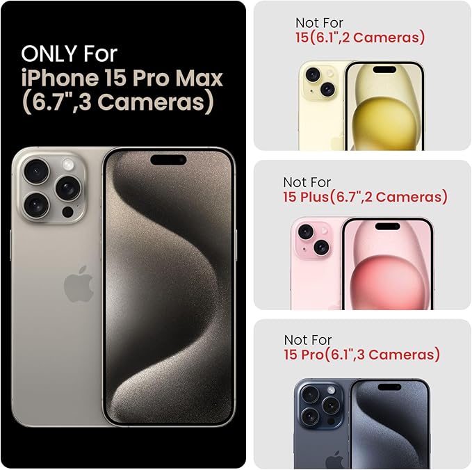 FireNova Designed for iPhone 15 Pro Max Case, Silicone Upgraded [Camera Protection] Phone Case with [2 Screen Protectors], Soft Anti-Scratch Microfiber Lining Inside, 6.7 inch, Plum