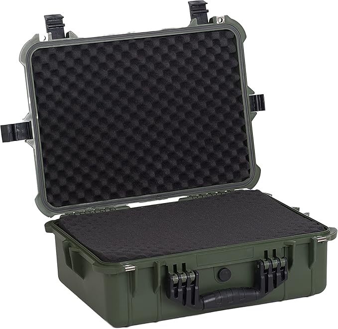 MEIJIA Portable Waterproof Protective Case,Hard Camera Case,Customized Fit Foam Inserted, Elegant Black,Fit for Camera, Equipments, Lens,Drones(Black)