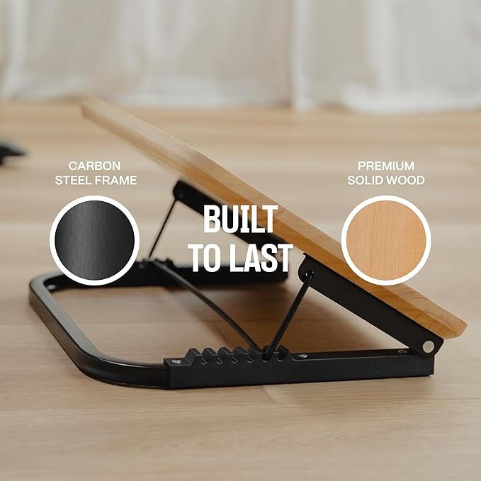 Adjustable Under Desk Foot Stool - Ergonomic Foot Rest with 7 Angles - Natural