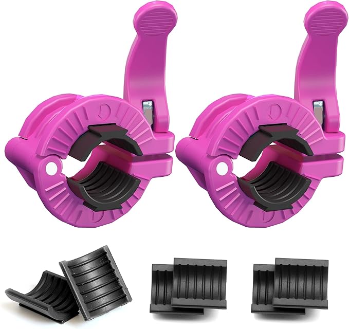 MAXRICH Barbell Clamp 1 inch Multiple Sizes & Adjustable Weight Clips for Quick Release Barbell Collars