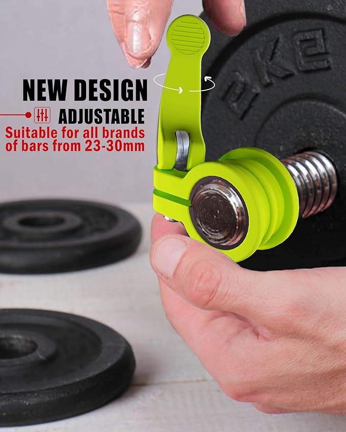 Mini Barbell Clips 1 inch I Multi-Size Adjustable Barbell Collar I 1 inch Barbell ClampsIQuick Release Weight Clips Pair of Locking for Dumbbell Bar