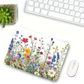 Colorful Floral Mouse Pad – Non-Slip, Washable, Waterproof with Stitched Edges, 10.2×8.3×0.12″ | Bright Desk Decor for Women, Teens & Students
