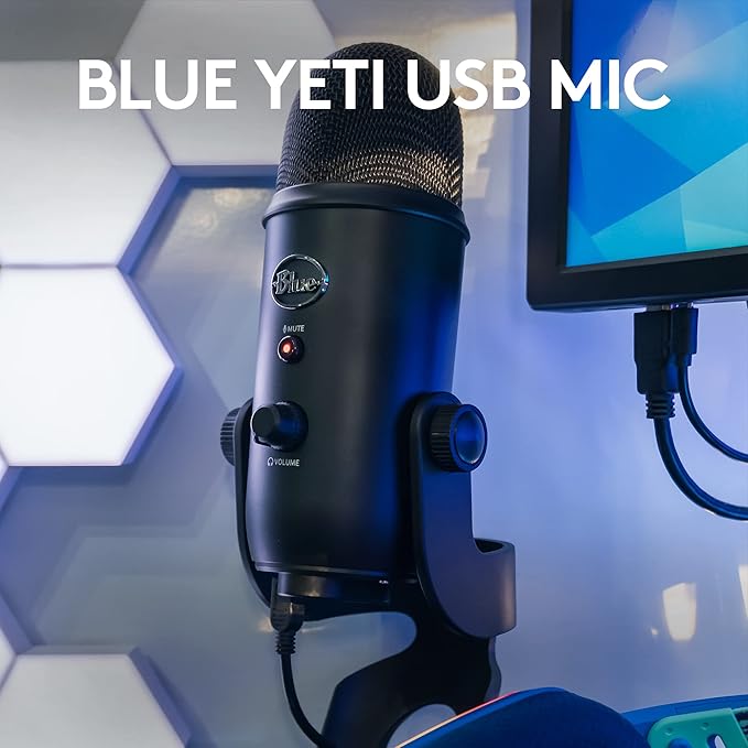 Blue Yeti Streaming Micophone Kit with Microphone for PC/Mac/PS4/PS5