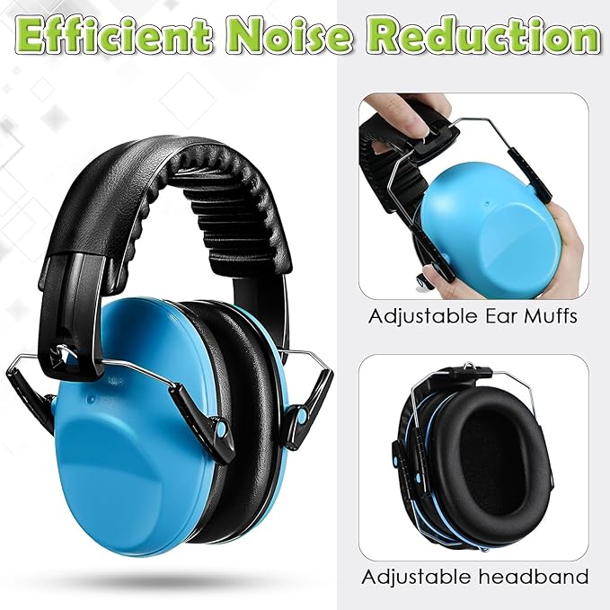Xuhal 12 Pcs Kids noise reduction headphones Ear Protection Earmuffs for Kids Noise Reduction Ear Muffs for Children 27NRR(Stylish)