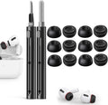 Compatible with AirPods Pro 2nd/1st Generation Memory Foam Replacement Ear Tips,with Noise Reduction Hole & Built-in dust Guard Screen,for USB-C Charging Case with Cleaner kit -Black