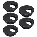 5 Pcs Desk Grommet 1-1/2" / 38 mm, Desk Cord Hole Cover, Cable Grommet ABS Plastic, Desk Hole Grommet for Home & Office Pc, Detachable Cable Cord Organizer-Black