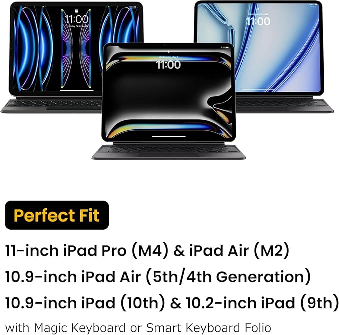 tomtoc DefenderACE 11 Inch iPad Case Sleeve Bag for 2025 11 Inch iPad Air M3 & iPad (A16), iPad Pro M4,M2&M1, 10.9-inch iPad 10 & Air 5, 10.2-in iPad 9, 360 Protection Spill-Water Resistant Tablet Sleeve Carrying Case