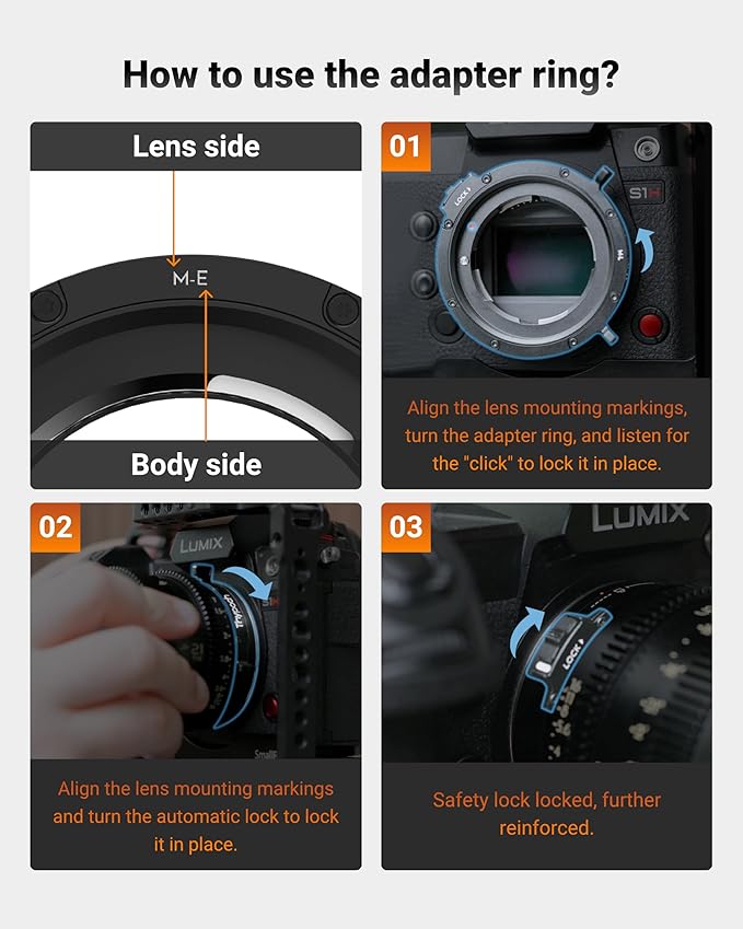 Thypoch M-E Lens Mount Adapter Auto-Lock,Compatible with Leica M Lens to Sony E Mirrorless Camera A7 A7C a7r a7s A7I A9 A9I A1 A1I FX3 FX6 FX9 FX2 A6600 a6500 a6400 a6300 ZV-E10 ZV-E10 II FX30