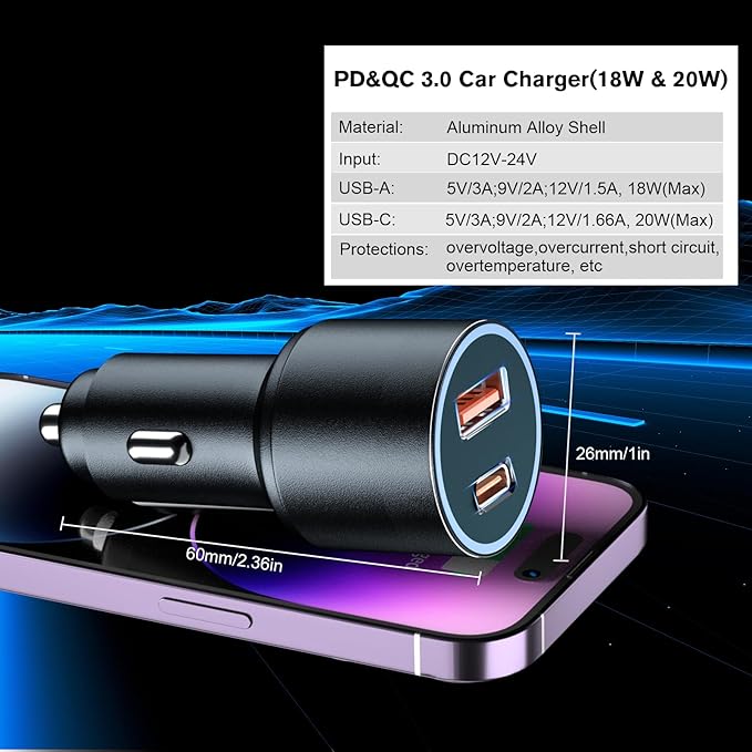 for Magnetic Magsafe Car Mount Charger, Wireless Car Charger with Fast Max 38W QC3.0Charging Adapter Retractable Phone Holder Fits iPhone16/15/14/13Plus/MagSafe Case,Dashboard/Vent/Windshield