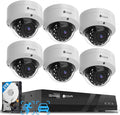 4COVR 8 Channel Security Camera System, 6X 5MP IK10 Vandal-Proof Wired Commercial Dome PoE IP Camera IP67, AI Human Vehicle Detection, 8CH 4K NVR 2TB HDD, 24/7 Home Surveillance Outdoor, LY54AX5M0806
