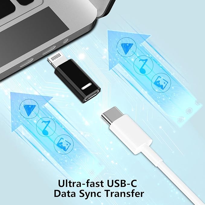 [Apple MFi Certified] USB C to Lightning Adapter, Stuffcool 4Pack Lightning Male to USB C Female Digital Converter PD 20W Type C Fast Charger Connector for iPhone 14 13 12 11 Pro XS XR X 8 SE iPad Pro