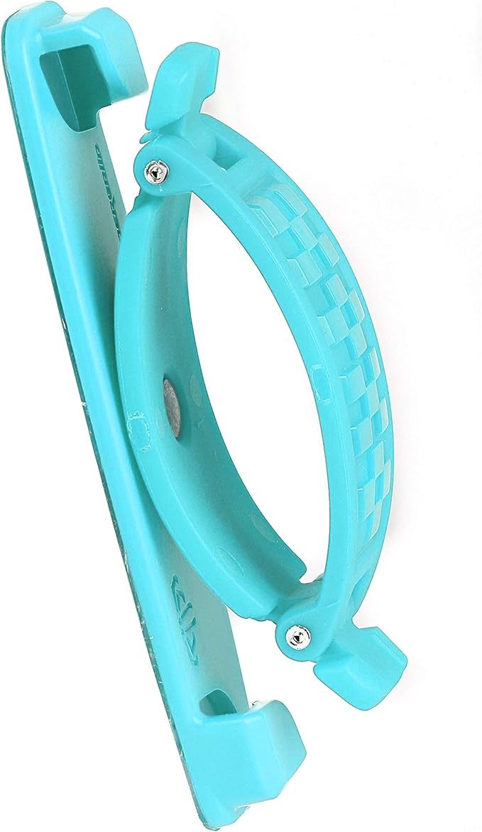 360 Rotating Phone Grip – Flat-Fold Kickstand & Secure Strap – Works with iPhone, Android, Tablets & Cases – Comfortable & Durable (Aqua)