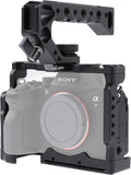 A7 IV Cage Support, Hersmay Camera Cage with Top Handle for Sony A7 IV / A7S III Full Frame mirrorless Camera