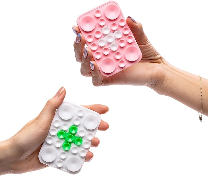 The Clingy Thingy Magnetic Sticky Phone Grip - Removable iPhone Suction Grip for Hands-Free FaceTime - Workouts, Influencers & Content Creator Essentials, Compatible with iPhone 12-16 (White/Green)
