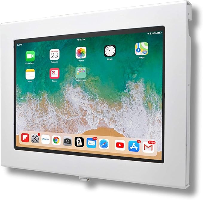 TABcare Locking Security Metal Case for Apple iPad Pro 11" 1st, 2nd, 3rd, 4th gen. for Kiosk, POS, Store, Show Display (White, iPad Pro 11 1/2/3/4)