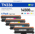 TN336 Toner Cartridge 4-Pack Replacement Compatible for Brother TN-336 TN331 TN315 MFC-L8850CDW HL-L8350CDW MFC-L8600CDW HL-4150CDN MFC-9970CDW DCP-L8400 L8450 HL-L8250 L8650 L8850 4570CDW Printer Set