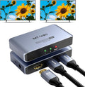 MT-VIKI 4K@120Hz HDMI Splitter 1 in 2 Out Aluminum HDMI Splitter 2.1, 8K@60Hz Duplicate/Mirror, 40Gbps, HDCP2.3, EDID (Non-bidirectional)