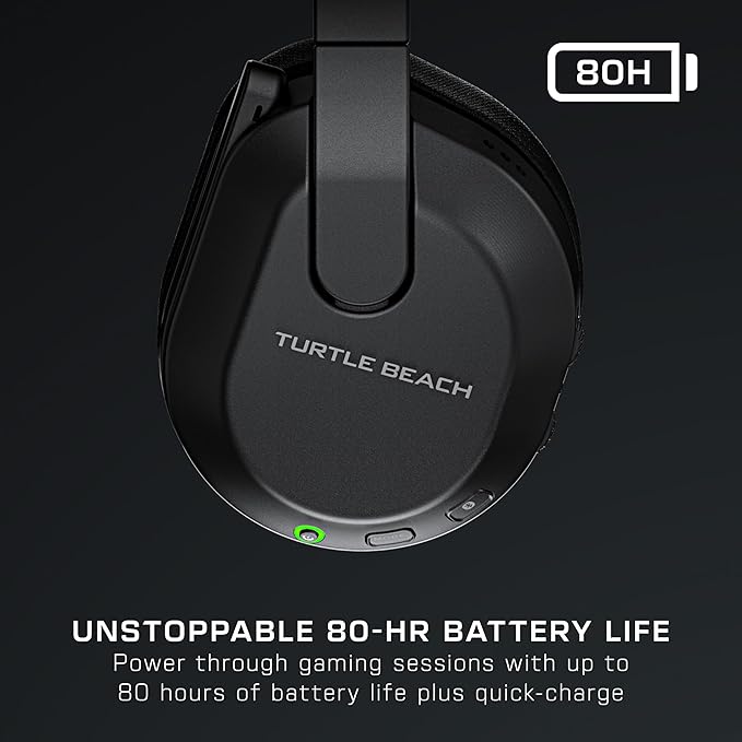 Turtle Beach Stealth 600 Wireless Multiplatform Amplified Gaming Headset for Xbox Series X|S, Xbox One, PC, PS5, PS4, & Mobile – Bluetooth, 80-Hr Battery, Noise-Cancelling Mic – Black