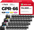 GPR-66 GPR66 Toner Compatible for Canon GPR-66 Toner Cartridge Set 4-Pack High Yield 5753C003AA 5754C003AA 5755C003AA 5756C003AA for Canon Color imageRUNNER ADVANCE DX C3926i C3930i C3935i Printer Ink