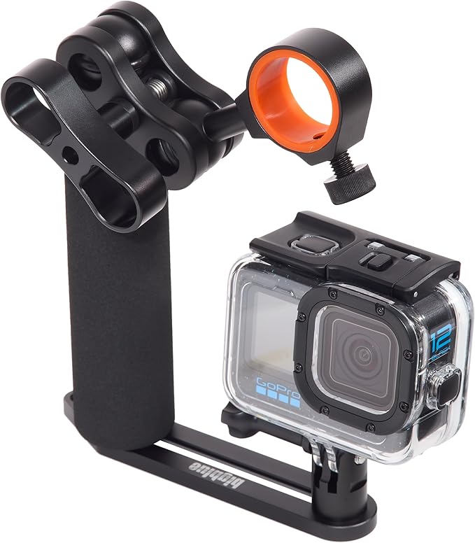 GoPro HERO12 Waterproof Action Camera Dive Kit with 5.3K60 UHD Video, 27MP HDR Photos - Bundle with Protective Housing, Video Light Pack, Camera Tray, Double Clip, 64GB microSD Card