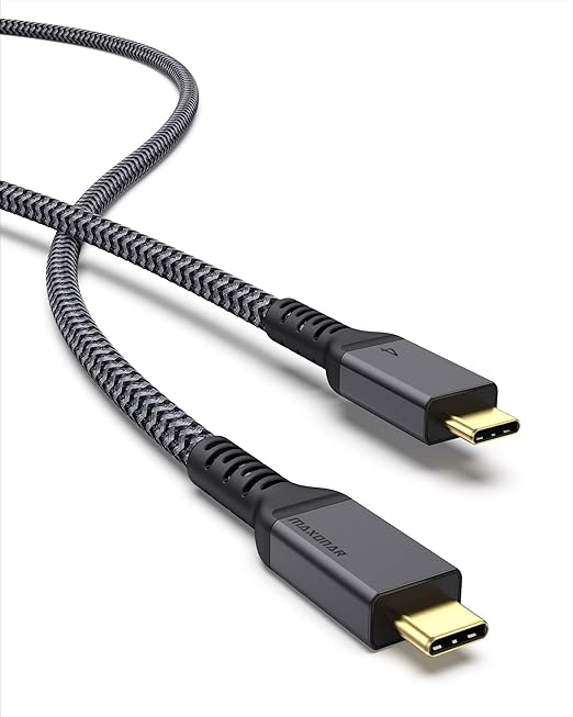 Maxonar [6Ft] Thunderbolt 4 Cable, Support 40Gbps Data Sync/240W Charging and 8K/5K@60Hz for Thunderbolt 4/3, USB4, and USB-C Devices