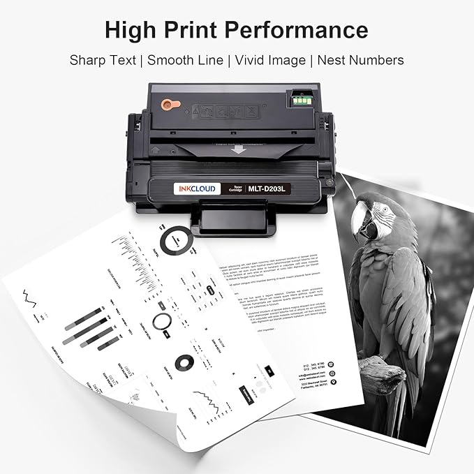 MLT-D203L 2 Black Compatible Toner Cartridge High Yield Replacement for Samsung 203L 203 MLT-D203L Work with Proxpress M3320ND M3870FW M4020ND M3370FD M3820DW M4070FR M4070FX Printer