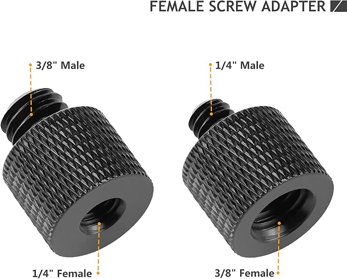 24 Pcs Camera Screw Adapter Set - 1/4 to 3/8 Tripod Mount Converter for Camera, Monopod, Ballhead, Flash Light Stand