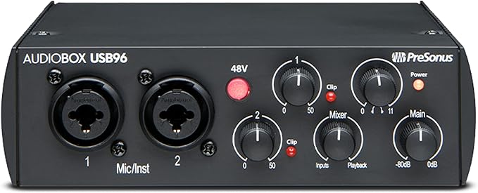 PreSonus AudioBox 96 25th Anniversary USB Audio Interface with Studio One Artist DAW Recording Software