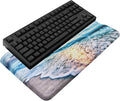 Computer Keyboard Stand with Wrist Rest, Ergonomic Tilted Keyboard Holder - Keyboard Riser with Wrist Pad - Keyboard Tray Support for Office Home - Beach