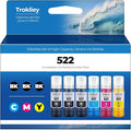 522 Ink Refill Bottles ET-2800 ET-4800 ET-2400 ET-2803 Ink Refill for 522 Black Ink Bottles Compatible for ET-2720 ET-4700 ET-4810 ET-2840 Printer - 6 Pack