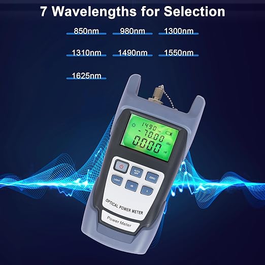 Fiber Optic Tools Cable Tester FC SC Power Meter & 2.5mm 30mV Visual Fault Locator with Sc, Fc Connector and Shoulder Toolkit