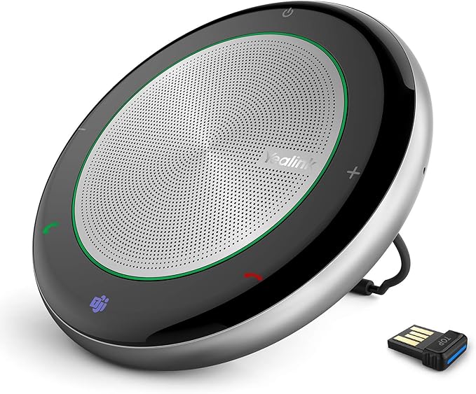 Yealink Teams Certified Speakerphone Wireless Bluetooth Speaker with Full Duplex Microphone for Conference Meeting CP700 Noise Reduction Home Office 360° Voice Pickup