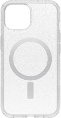 OtterBox iPhone 15, iPhone 14, and iPhone 13 Symmetry Series Clear Case - Stardust (Clear/Silver), Snaps to MagSafe, Ultra-Sleek, Raised Edges Protect Camera & Screen
