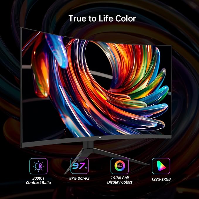 KTC 32 Inch FHD 1080p Curved Gaming Monitor - VA 1500R Curved Monitor, 165Hz 1ms MPRT, FreeSync & G-Sync, 122% sRGB, DP/HDMI, VESA, HDR10 for Gaming Home Office Business PC Monitor