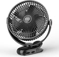 12000mAh Clip on Fan 30H Longest Runtime, 8in Portable Fan Rechargeable, Ultra Quiet with Heavy-Duty Clamp, USB Desk Fans for Golf Cart,Office Desk, Treadmill, Camping, Bedroom