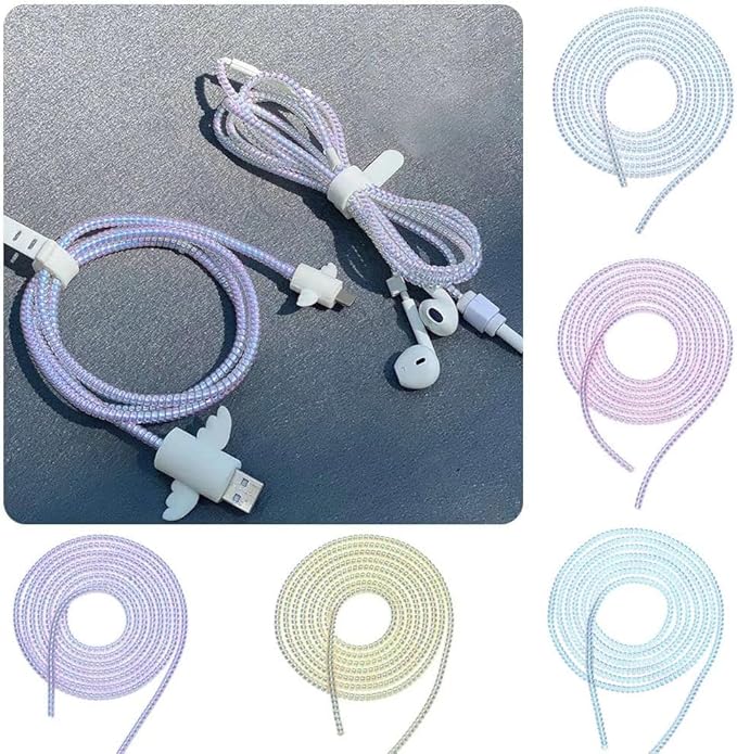 Spiral Cable Protector, 1.5m (4.92ft), Pink