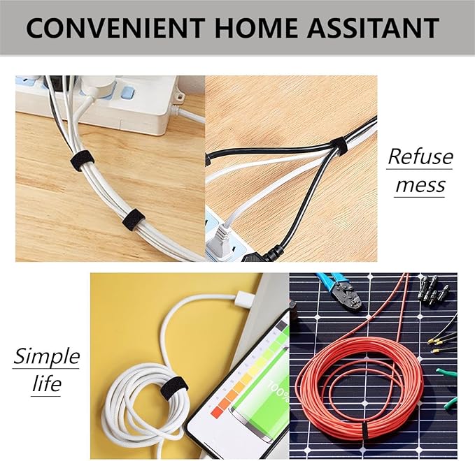 27 Yards x 1Inch Reusable Cable Ties - BSELEYY Adjustable Cord Straps Cable Management Tape Cord Organization Straps Hook Loop Tape Cord Wrap for Home,Office, Wire Bundling