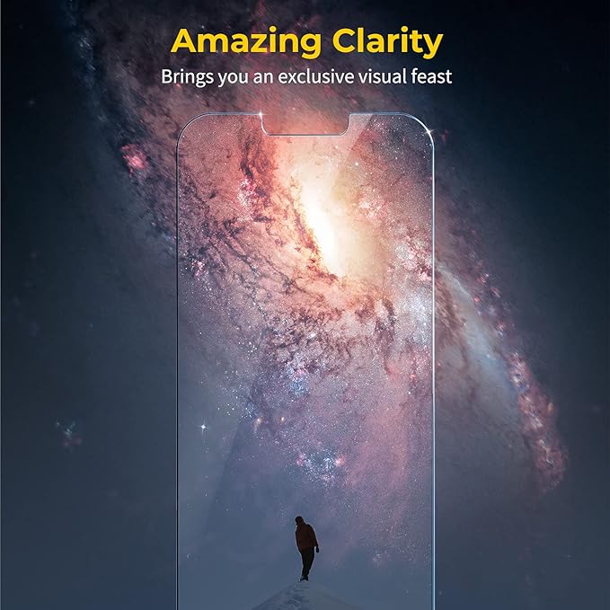UNBREAKcable 3 Pack Screen Protector for iPhone 13/13 Pro, Double Shatterproof Tempered Glass [Easy Installation] [HD Clear] [Case Friendly] for iPhone 6.1 inch