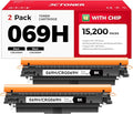069H 069 Black Toner Cartridge Set 2-Pack MF753Cdw High Capacity Replacement for Canon 069H 069 Toner Cartridge Compatible for Canon Color imageCLASS MF753Cdw MF751Cdw LBP674Cdw Printer Ink All-in-One
