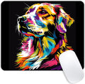 Square Mouse Pad Colorful Dog Portrait-1,Gaming Mouse Pads for Desk,Soft Computer Waterproof Non-Slip Mouse Mat