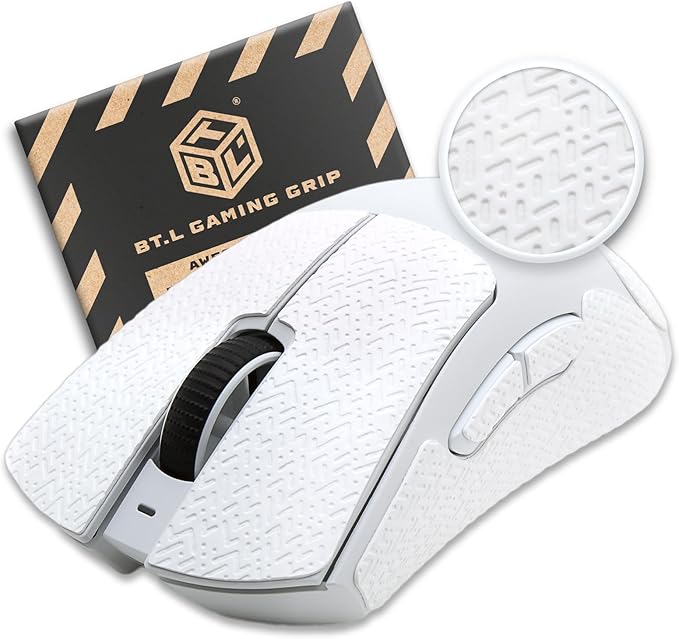 BT.L Mouse Grip for Razer DeathAdder V3, Razer DeathAdder V3 Pro Wireless (White)