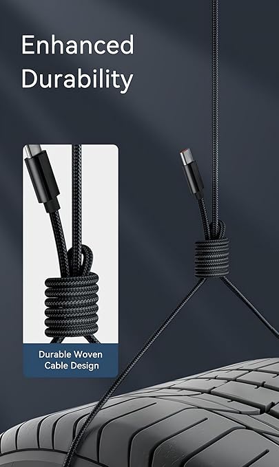 Woven Car CarPlay USB-C Cable for iPhone 16 Charger MFi-Certified USB-C to USB-A Cable Cord Fast Charging for Apple iPhone 16 Pro Max/16 Pro/15 Pro Max/16 Plus/15Plus, iPad Air 13-in M2 (3.3ft, Black)