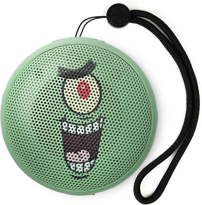 Speaqua Cruiser Speaker Plankton from Spongebob, Waterproof Bluetooth Speaker, Small Bluetooth Beach Accessory, Portable Outdoor