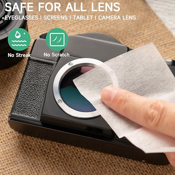 Lensmate 220 Count Lens Wipes for Eyeglasses, Pre-Moistened & Individually Wrapped Eyeglass Wipes, Lens Cleaning Wipes for Eyeglasses, Sunglasses, Goggles and Camera Lens (220Count)