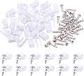Swpeet 120 Pack White 5/16 Inch Nylon Plastic R-Type Cable Clips Clamp Kit, Nylon Screw Mounting Cord Fastener Clips with 120 Pack Screws for Wire Management (5/16 Inch, White)