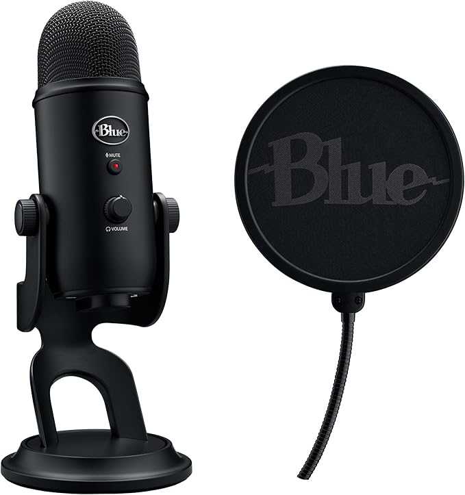 Blue Yeti Streaming Micophone Kit with Microphone for PC/Mac/PS4/PS5