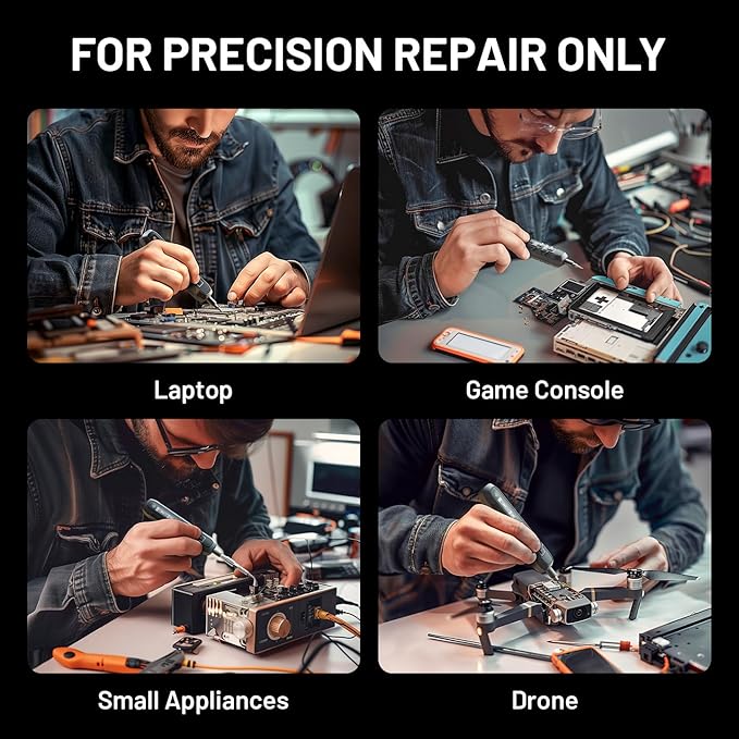 EZARC Electric Screwdriver Set, 181 in 1 Cordless Screwdriver, 3 Torque Settings with 160 Magnetic Precision Bits, Power Screwdriver Repair Tool Kit for Phone Laptop Camera Watch Computer-White
