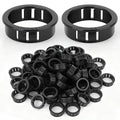 100PCS 1" Black Cable Snap Bushing Grommet, Snap in Cord Bushing Protect Cables