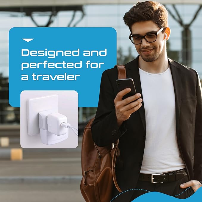Ceptics European Plug Adapter 4 Pack Set, USA to Europe, Italy, Germany, England, Spain, Italy, Iceland, France (Type C, E/F, G, L) - for Your Cell Phones, Tablets, iPhone, Camera (CT-EU-4SET)